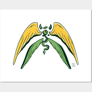 Forrest Green Angel Eye Posters and Art